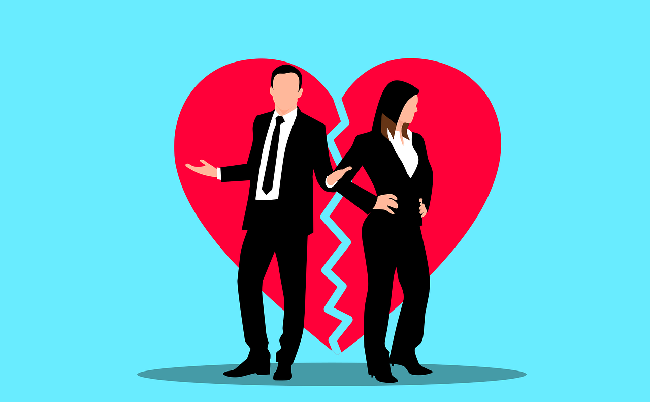How a Break Up Specialist Supports Healing couple, heartbreak, divorce, heart, separation, adult, arguing, broken, cartoon, cartoon drawing, conflict, relationship, cracked, dating, husband, wife, marriage problems, breakup, misunderstanding, people, concept, idea, divorce, divorce, divorce, divorce, divorce, breakup, breakup, breakup